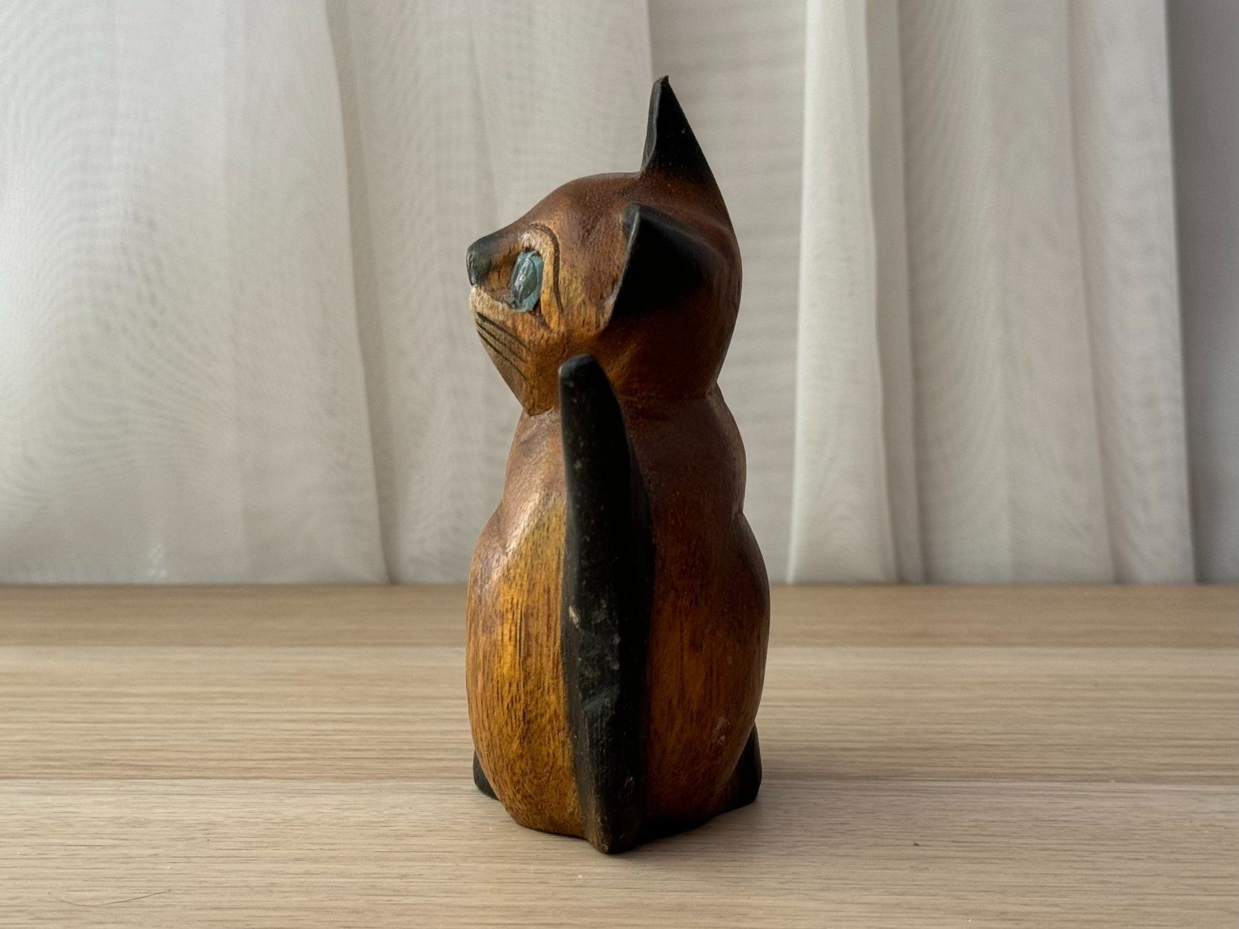 Statuette: Sculpture de chat en bois – Usato da Genève venduto da Reveur 2