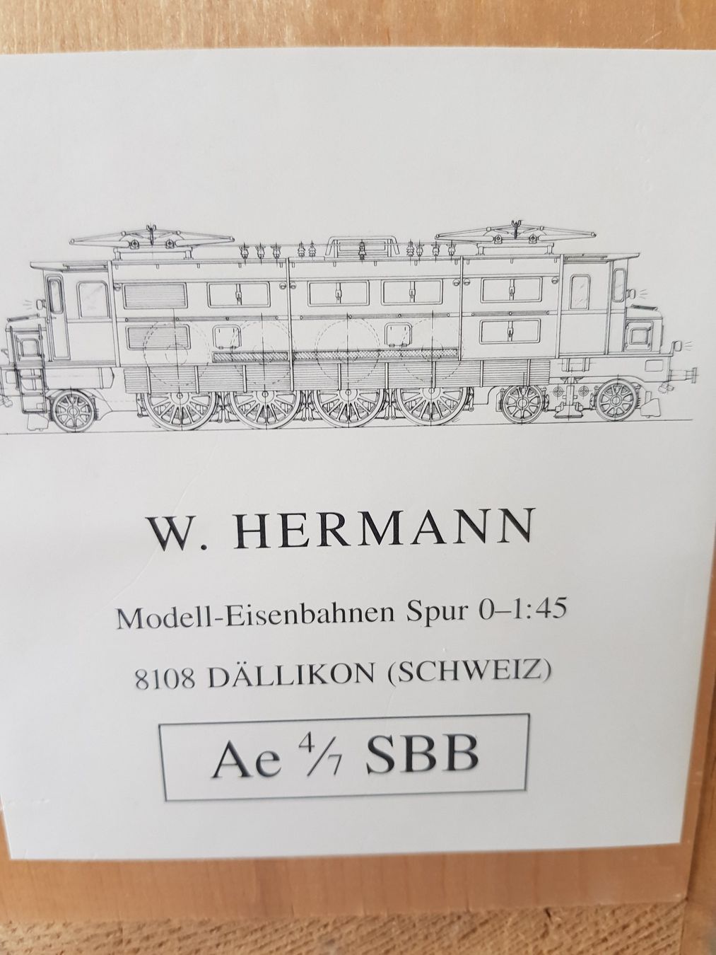 Hermann Trains électriques: Hermann Ae 4/7 10922 – D'occasion à Luzern par inca55 5