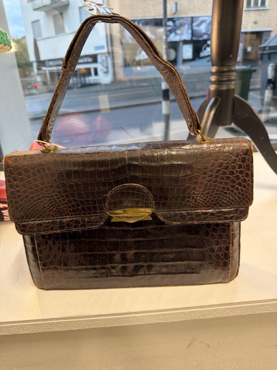 Borse da donna: Vintage Handtasche, echtes Krokodilleder – Usato da Glattbrugg venduto da Vintage94