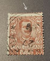 Italien briefmarke 1901 abart dezentriert