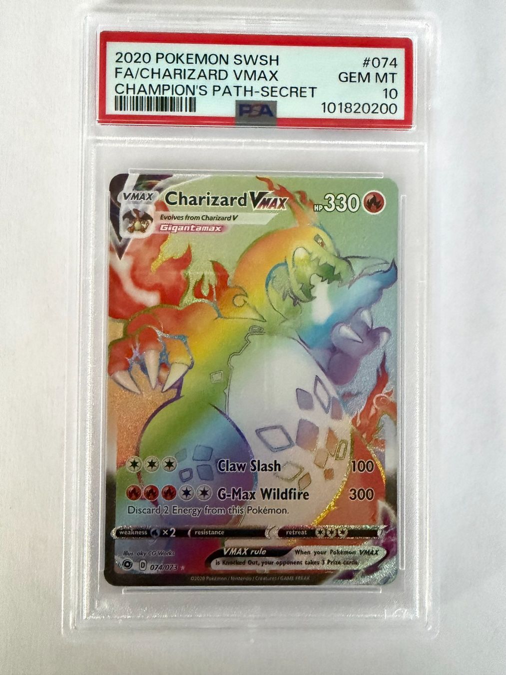 Pokémon Sammelbilder & Trading cards: Pokémon Charizard VMAX #074 PSA 10 Champion's Path – Gebraucht aus Dietikon von topkap