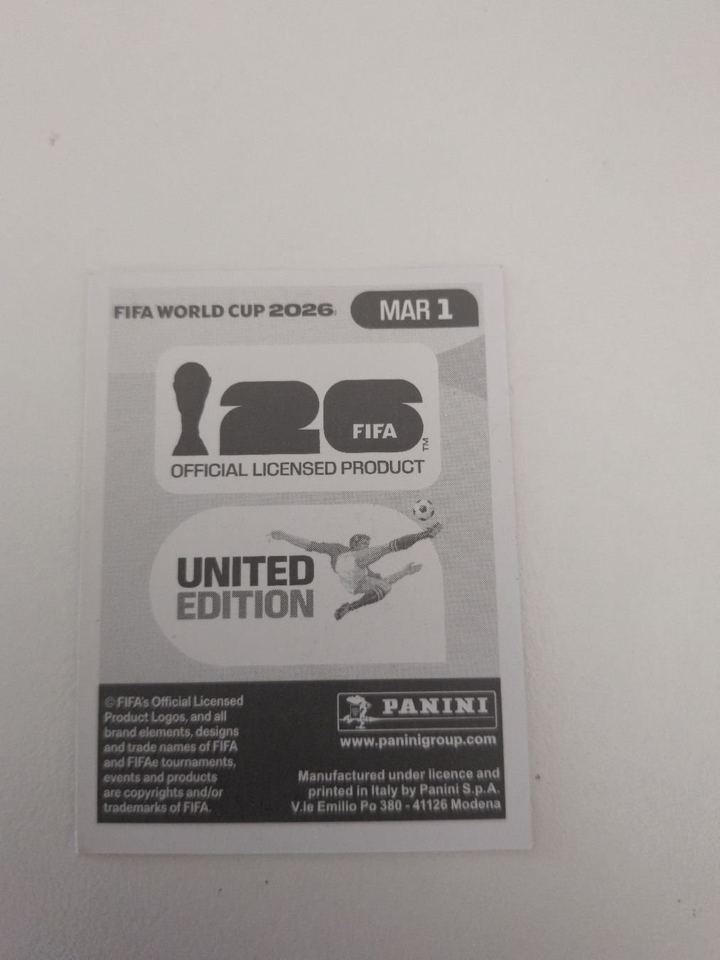 Panini Cartes à collectionner: MAR 1 – D'occasion à Wermatswil par oo8 1