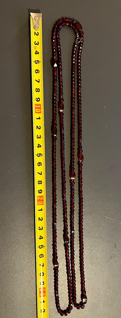 Ketten: extra langes Granat Collier 134 cm (!) – Gebraucht aus Chur von Penting1935 2