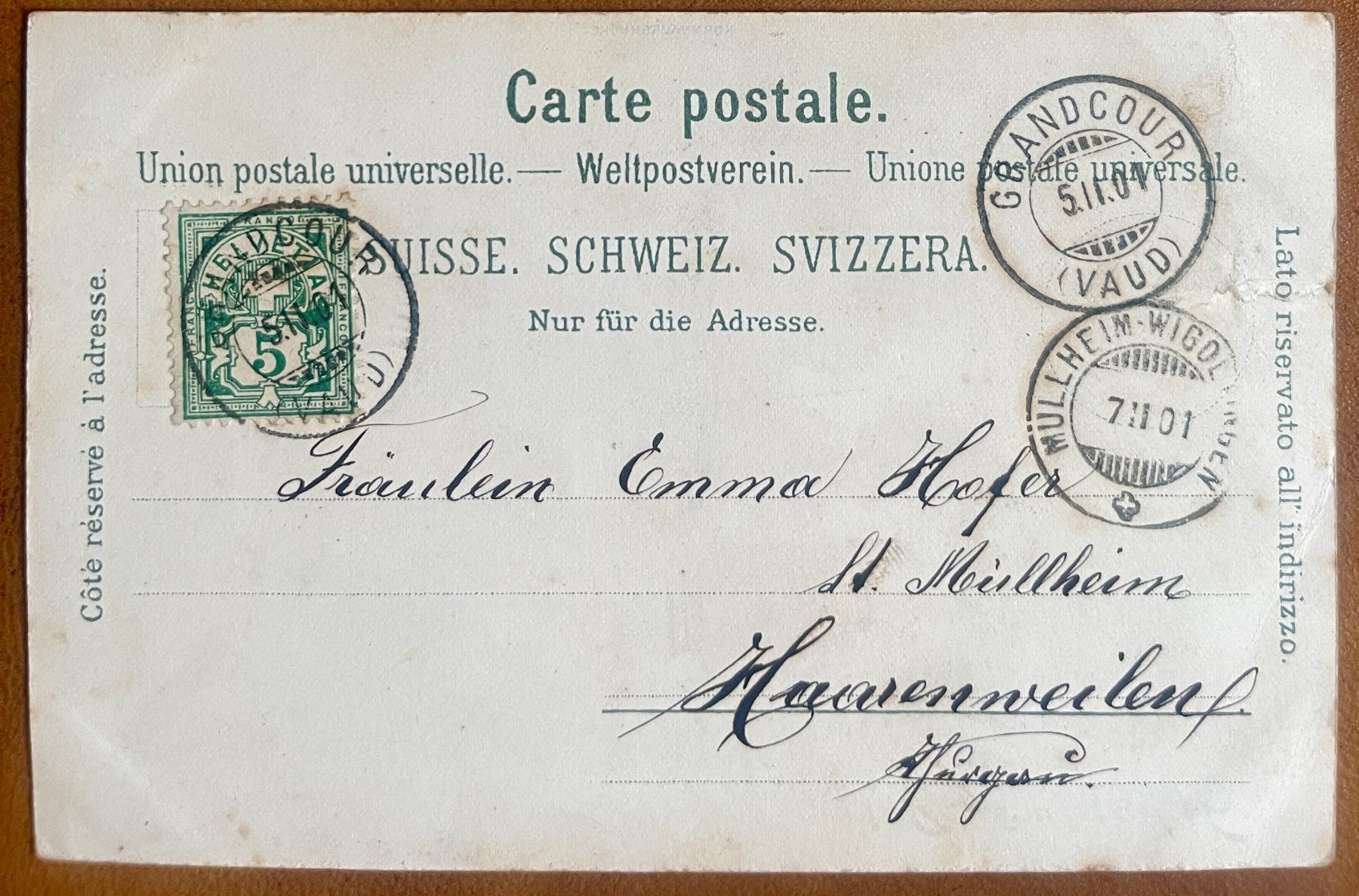 Cartoline postali: BERN - Litho Gruss aus Bern 1901 – Usato da Lutry venduto da Ediego 1