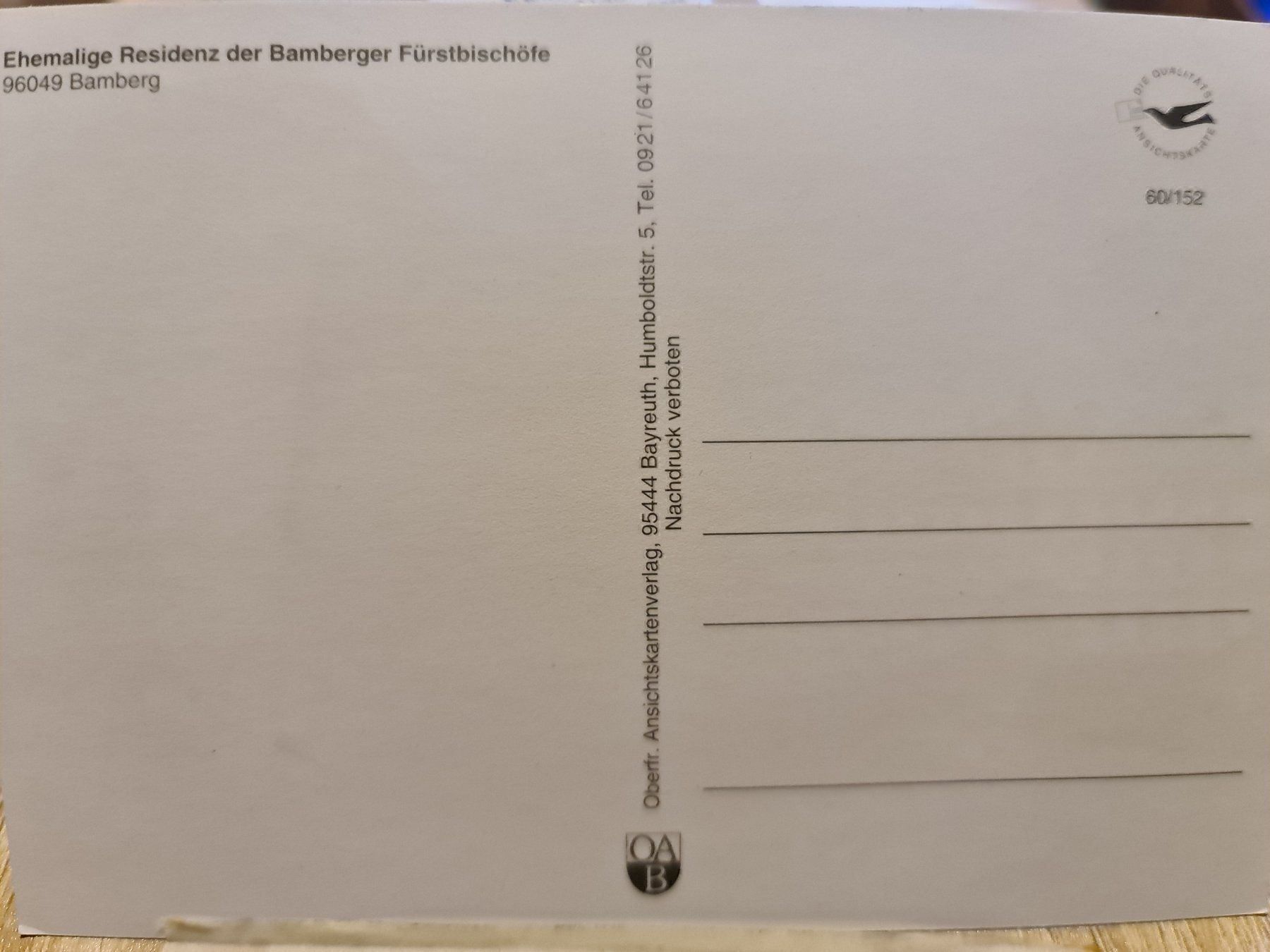 Cartoline postali: Ansichtskarte Bamberg Deutschland – Nuovo (secondo la descrizione) da Dintikon venduto da Vexi 1
