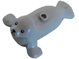 LEGO 3380pb01 Seal with Stud on Back with Black Eyes