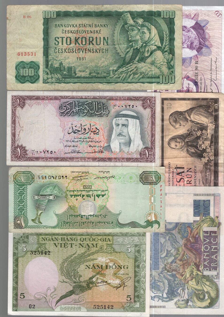Banknoten: Welt noten 7 stück – Gebraucht aus Leibstadt von baroc333