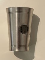 Zinn-Stube Becher 95 Prozent Zinn, St.Galler Wappen,H= 9cm