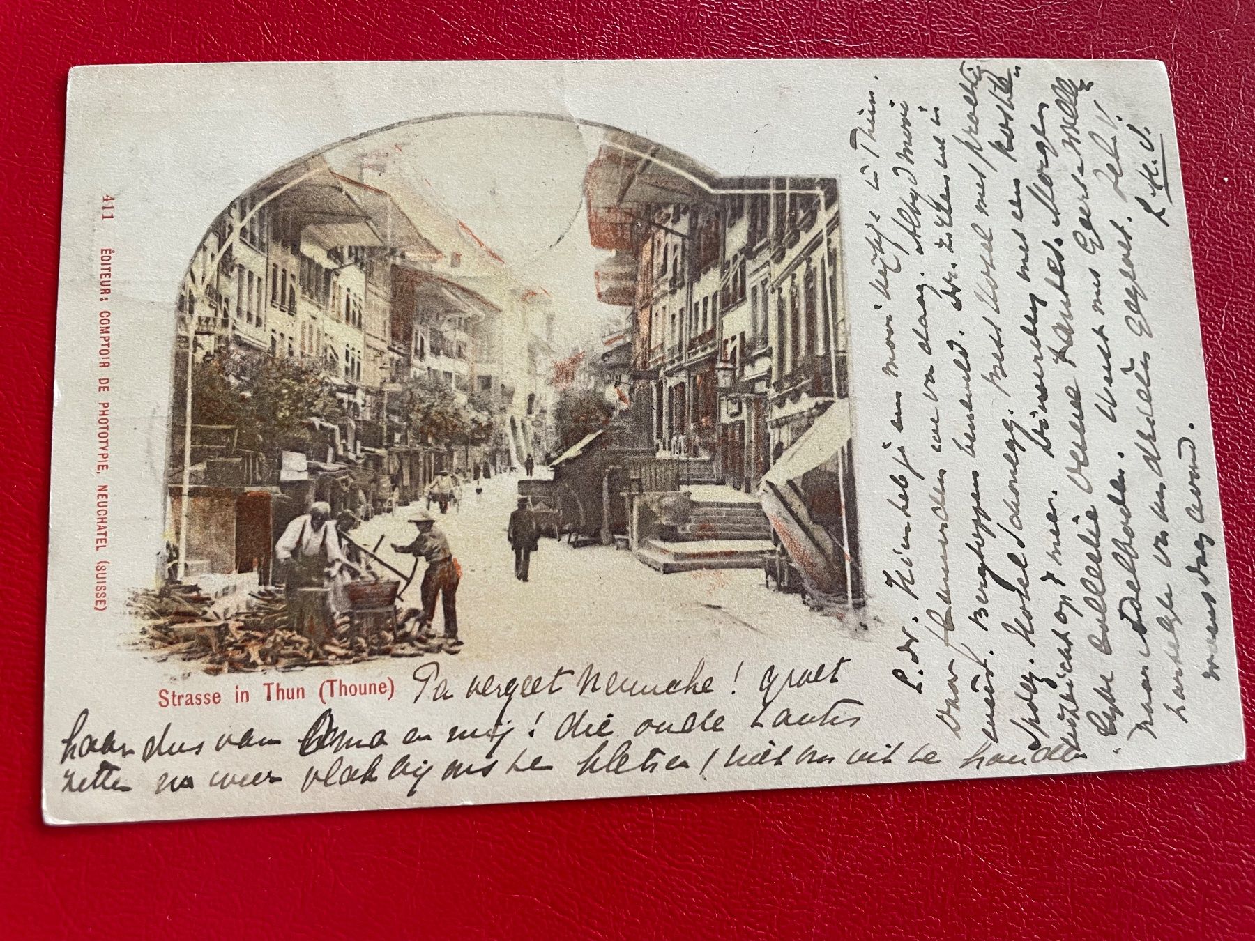 Cartoline postali: 1898 ; Strasse in Thun (Thoune) – Usato da St-Légier-La Chiésaz venduto da Theo005