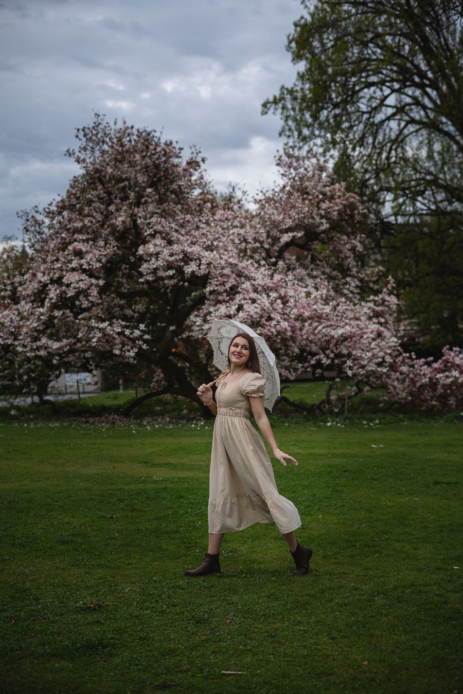 Vestiti: Romantic Spring Dress, Cottagecore Beige S – Usato da Mägenwil venduto da VintageGirly 2