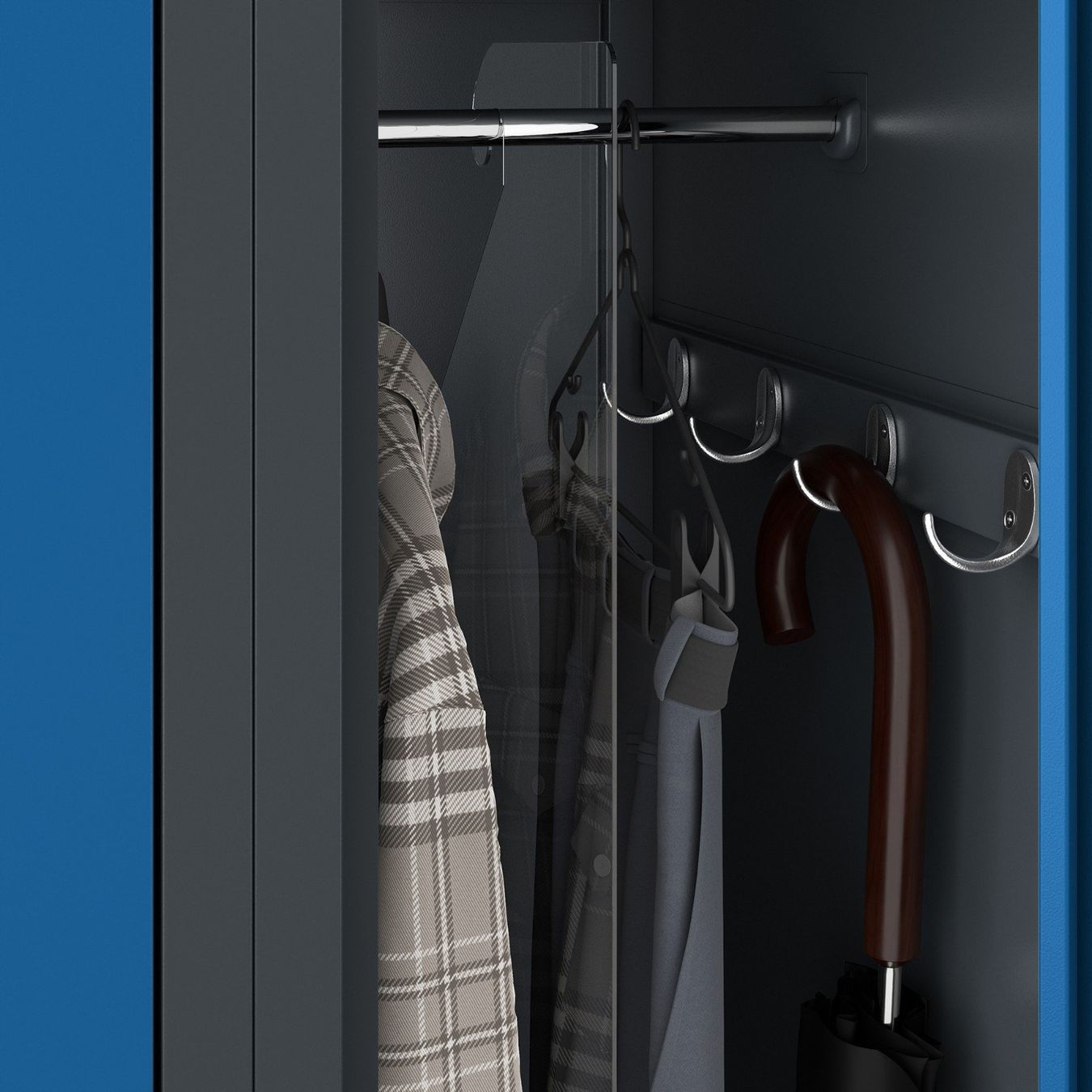 Schränke: Schliessfachschrank 2 Fächer - Anthrazit/Blau – Neu und originalverpackt aus Wallenwil von toesstal-vertrieb 5