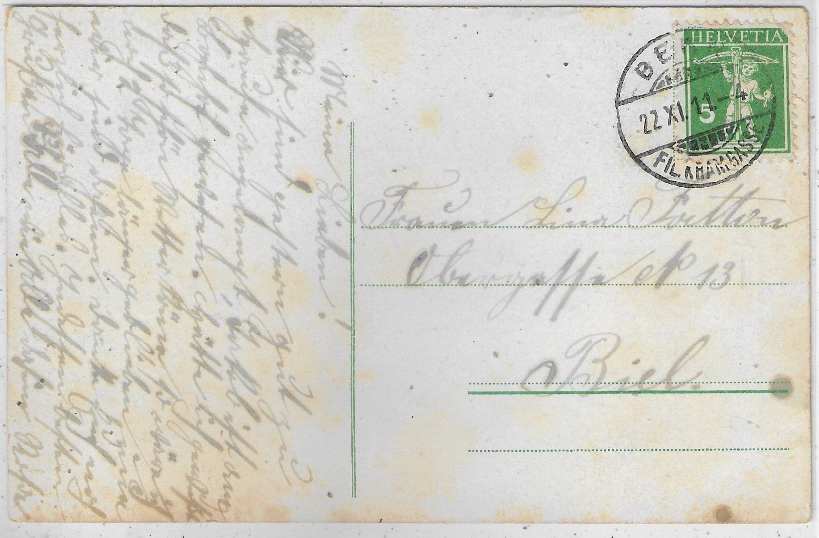 Cartoline postali: Bern mit Kornhausbrücke – Usato da Ettingen venduto da Kartenplanet 1