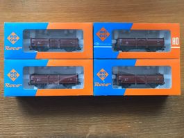 4x Roco DB Hochbordwagen