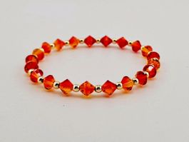 Damenarmband Bracelet Swarovski Kristalle Fire-Opal/Orange
