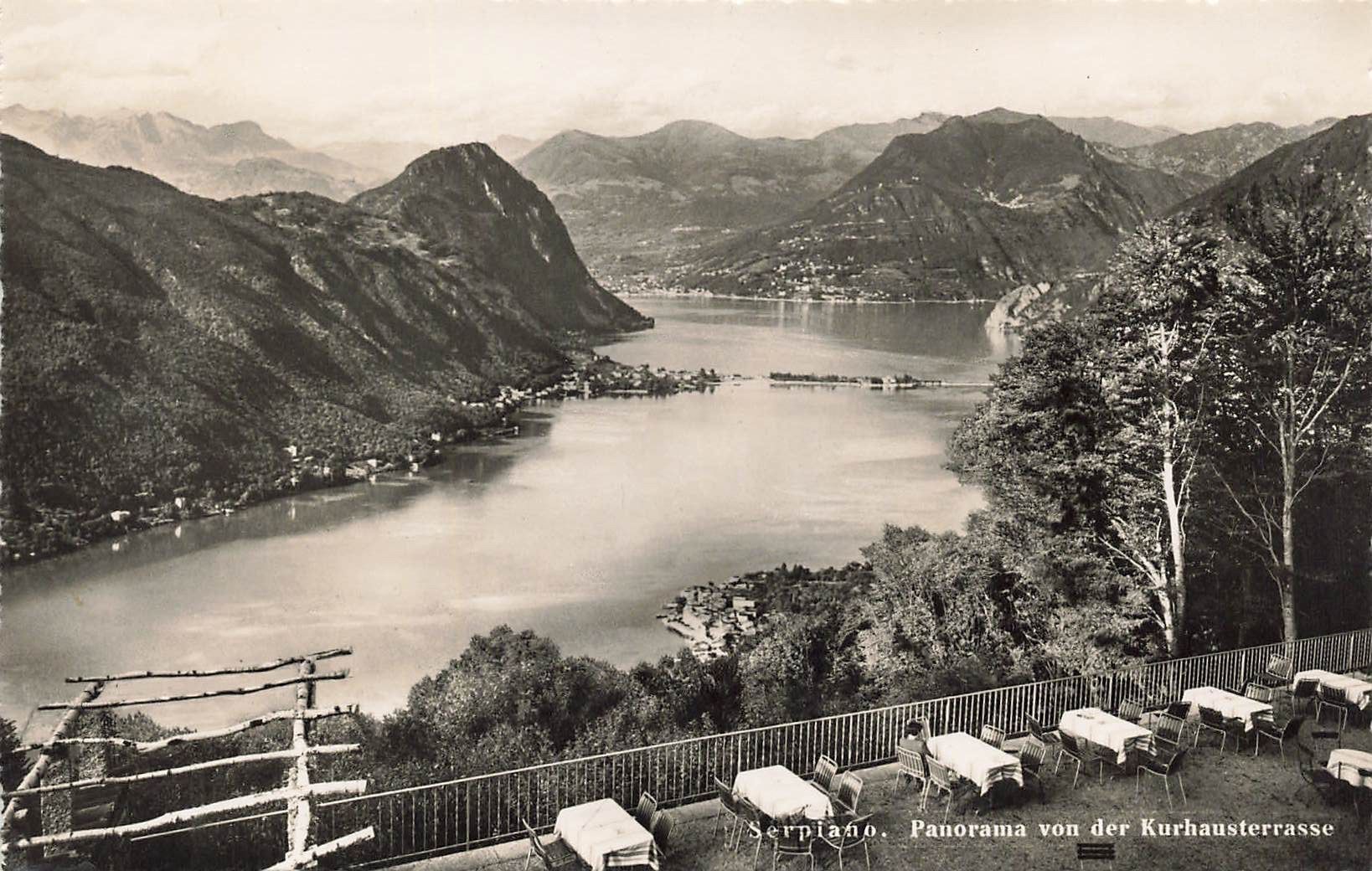 Cartoline postali: Serpiano panorama von der kurhausterrasse – Usato da Biasca venduto da Blenio71