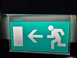 Notausgang Lampe EXIT ohneAkku 230V Almat Alec Z34 D CCFL300