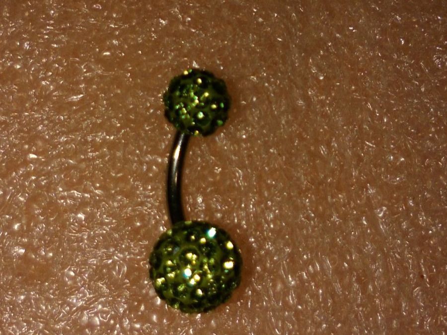 Piercingschmuck: BAUCHNABEL PIERCING,,MIT ECHT KRISTALL,,HELLGRÜN – Neu (gemäss Beschreibung) aus Basel von bijoutrie_4 1