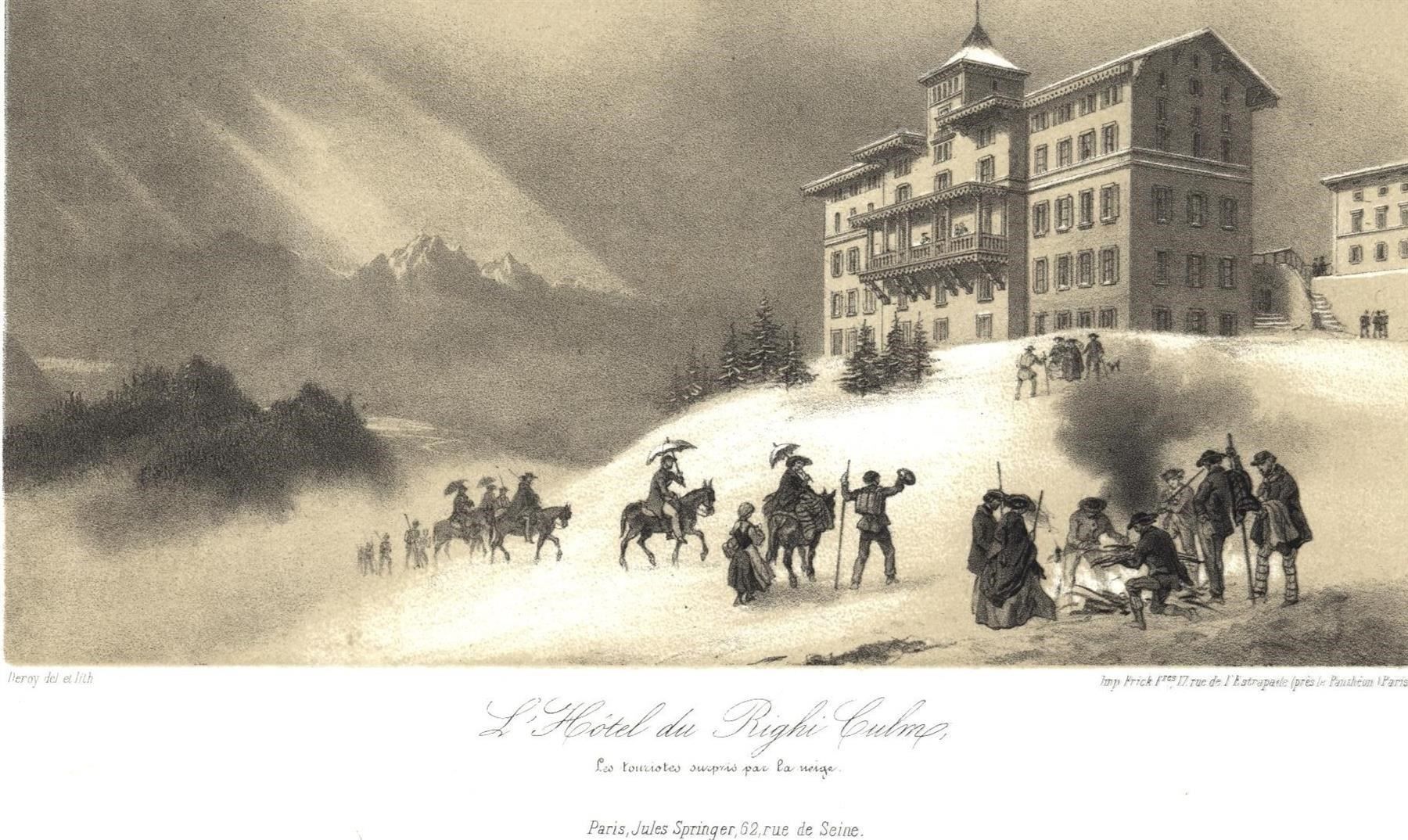 Incisioni: Rigi Kulm Tonlithographie von Deroy – Usato da Rafz venduto da Helvet32 1