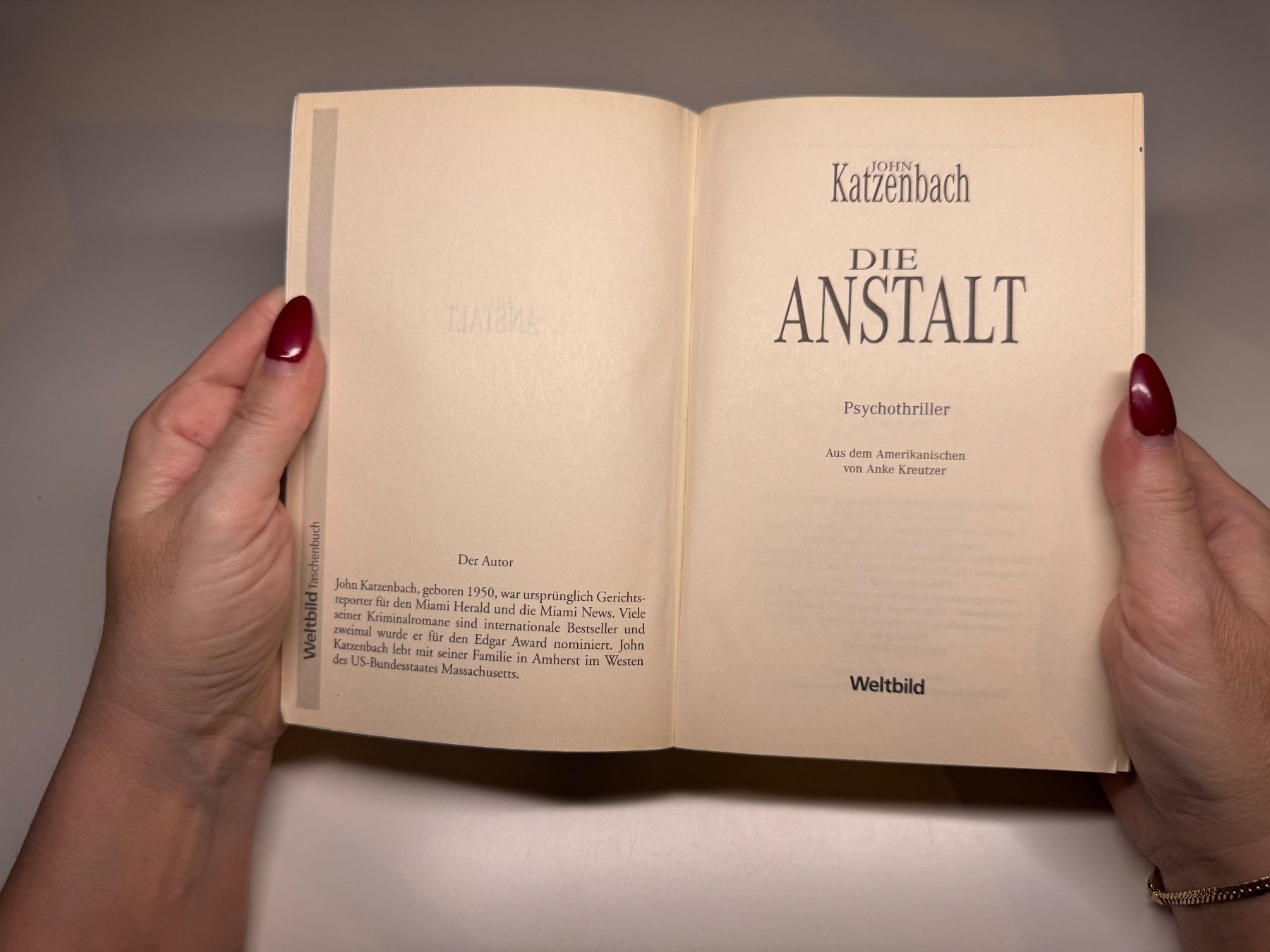 Bücher: ROMAN: John Katzenbach, DIe Anstalt – Gebraucht aus Grosswangen von Deutsche_Romane 2