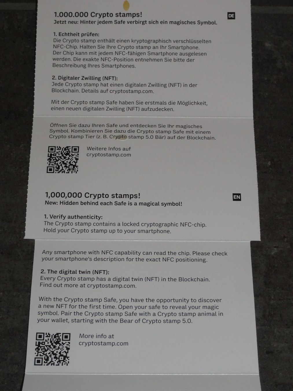 Alle Briefmarken: GESTEMPELTE Crypto Stamp 5.0 Safe: FLÄSCHCHEN – Neu (gemäss Beschreibung) aus Dagmersellen von dribbeldrago10 5