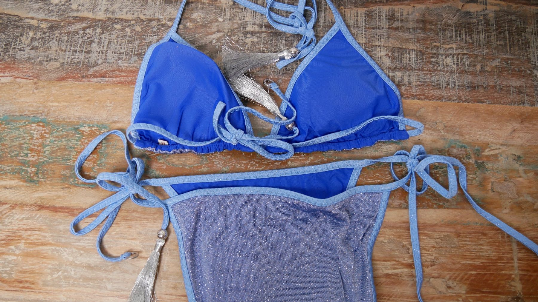 Costumi da bagno & Bikini: Hanne Bloch Bikini blau Glitzer Luxus Marke – Nuovo e nell'imballaggio originale da Zürich venduto da julia_vina 3