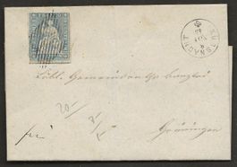 Schweiz 1855 STRUBEL Küssnacht Zürich Grüningen