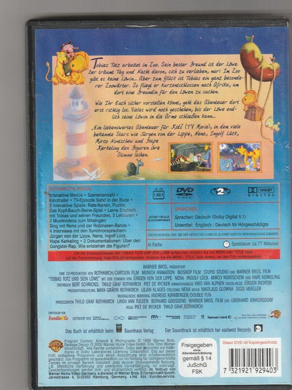 Tutti i DVDs: Tobias Totz und sein Löwe – Usato da St. Gallen venduto da elkapone 1