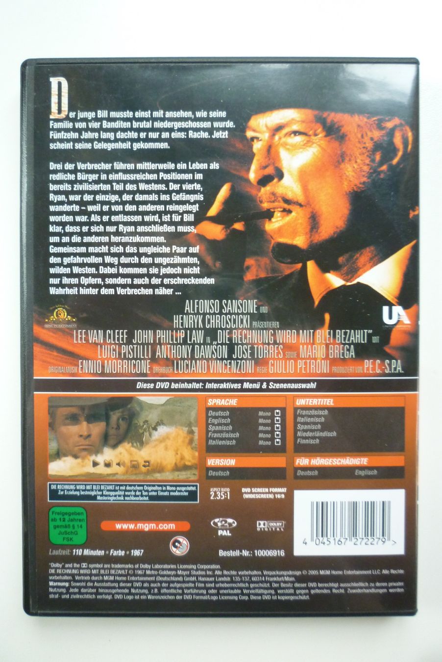 Tous les DVDs: Die Rechnung wird mit Blei bezahlt - 1967 - Lee Van Cleef – D'occasion à Münchenstein par antares09 1