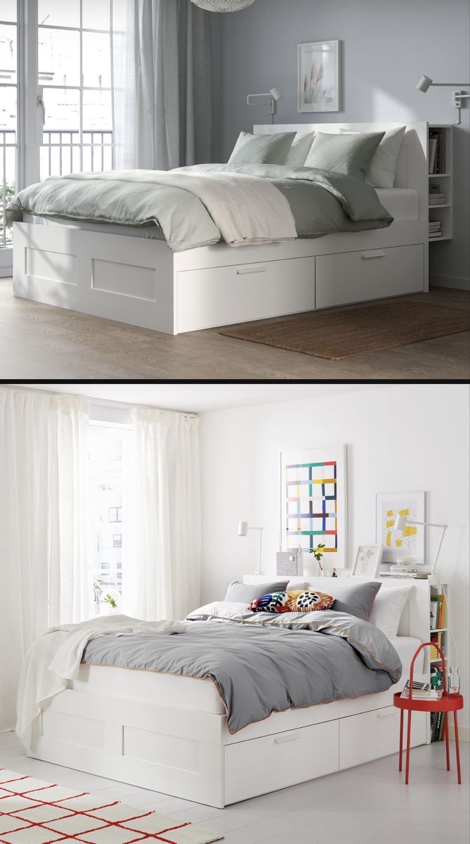 Ikea Betten: Ikea Brimnes Bett 140x200cm – Gebraucht aus Besenbüren von Oli3456 1