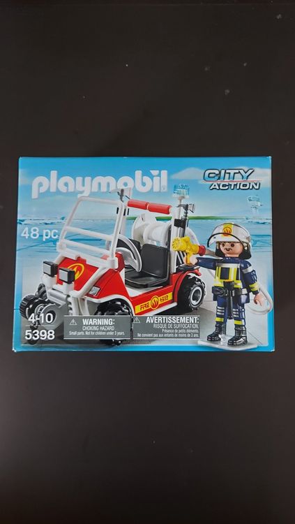 Produktbild von PLAYMOBIL Feuerwehrkart 5398 - Spielzeug Für Kinder Ab 4 Jahren Mit Seilwinde & Schlauchrolle