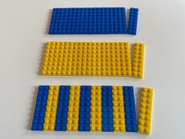 LEGO - 30 - GELB-BLAUE - ZWEIERPLÄTTLI - 8 X 2 - NOPPEN