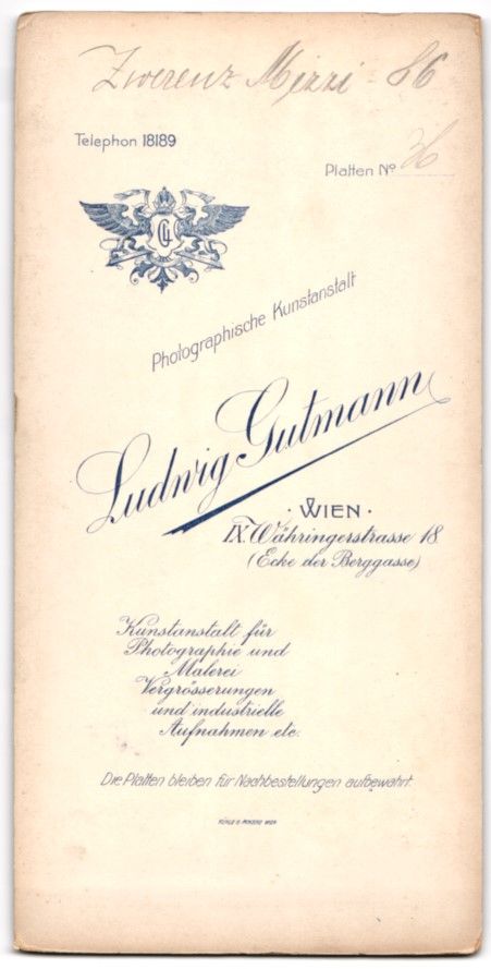 Fotografie & Manifesti: Fotografie Ludwig Gutmann, Wien, Schausp – Usato da Berlin venduto da bartko-reher 1