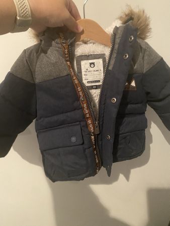 Kinderjacke Winter Grösse 68 blaugrau guter Zustand
