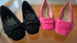 Schwarze & Pinke Ballerinas. r. 38,Nur zu Haus Zustand!