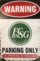FC St. Gallen Parking Only Blechschild Espenmoos Englisch