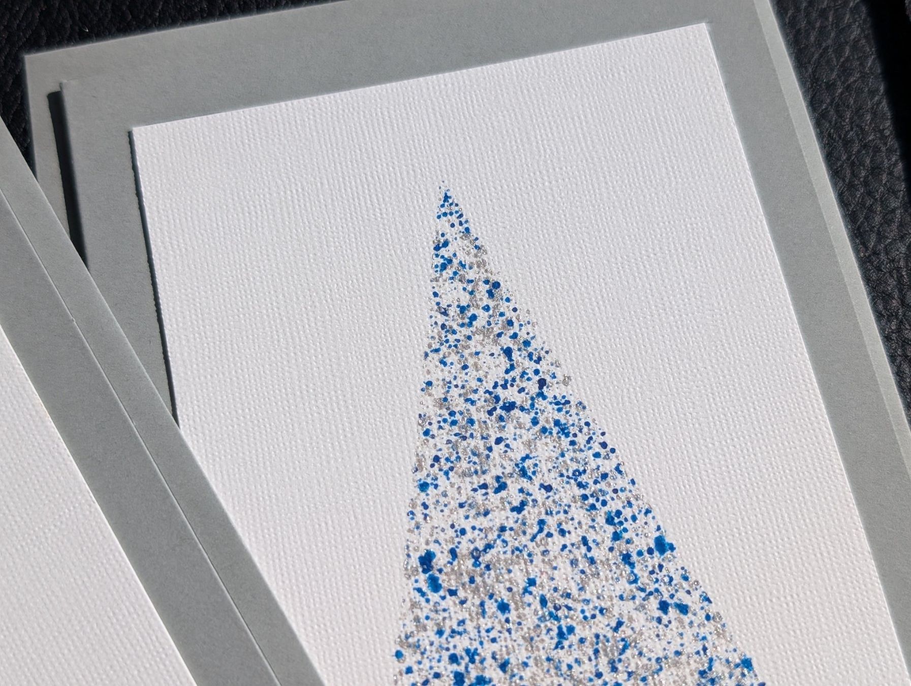 Cartoline: Weihnachtskarte blau-silber Weihnachtsbaum – Set 2 Karten – Nuovo e nell'imballaggio originale da Winterthur venduto da LaVieColor 3