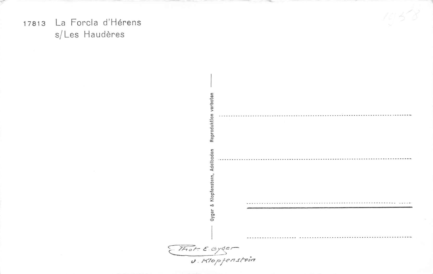 Cartoline postali: La forcla herens les hauderes Evolène – Usato da Biasca venduto da Blenio71 1