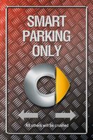 Blechschild-SMART-PARKING ONLY
