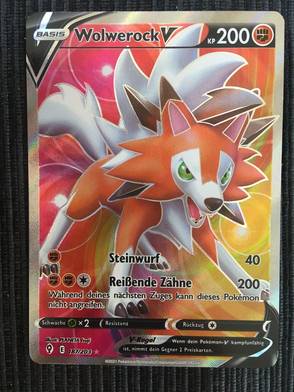 Pokémon Sammelbilder & Trading cards: Pokemon Wolwerock V Fullart Drachenwandel Deutsch – Neu (gemäss Beschreibung) aus Wabern von Collectfun