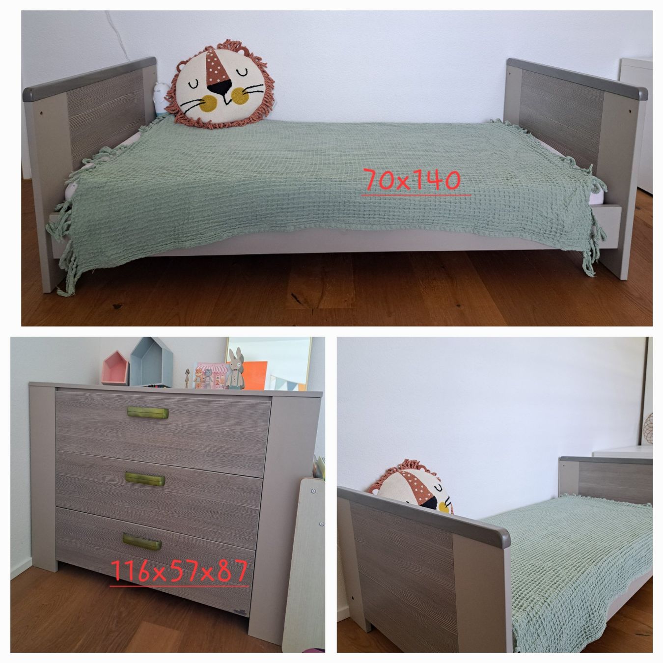 Geuther Fasciatoi & Accessori: Baby-/Kinderzimmer Kommode & Bett – Usato da Näfels venduto da KarinHauser