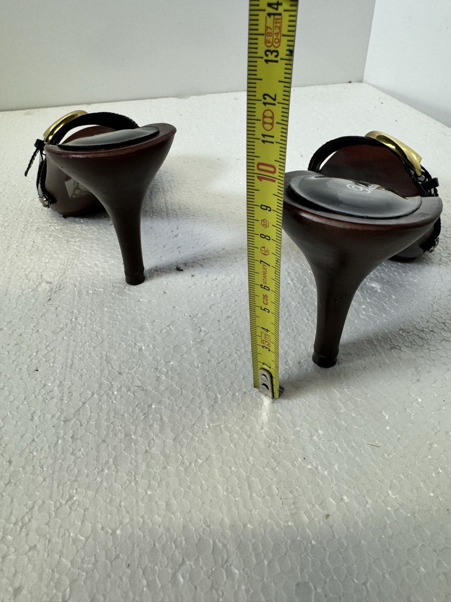 Damenschuhe: Pantolette Mule Italien Stil Holz look – Neu und originalverpackt aus AARBURG von cheapstuff 2