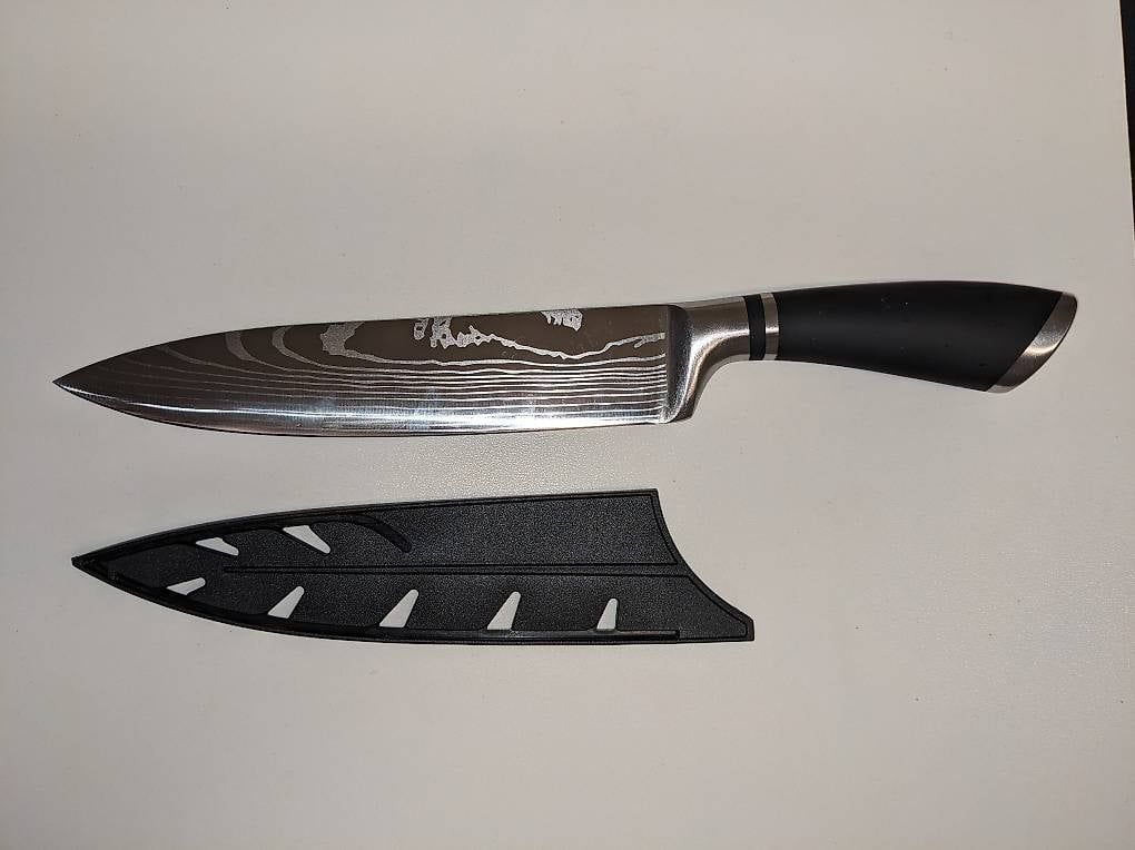 Coltelli da cucina: Küchenmesser mit Damaststahl-Optik – Usato da Bern venduto da hudomini