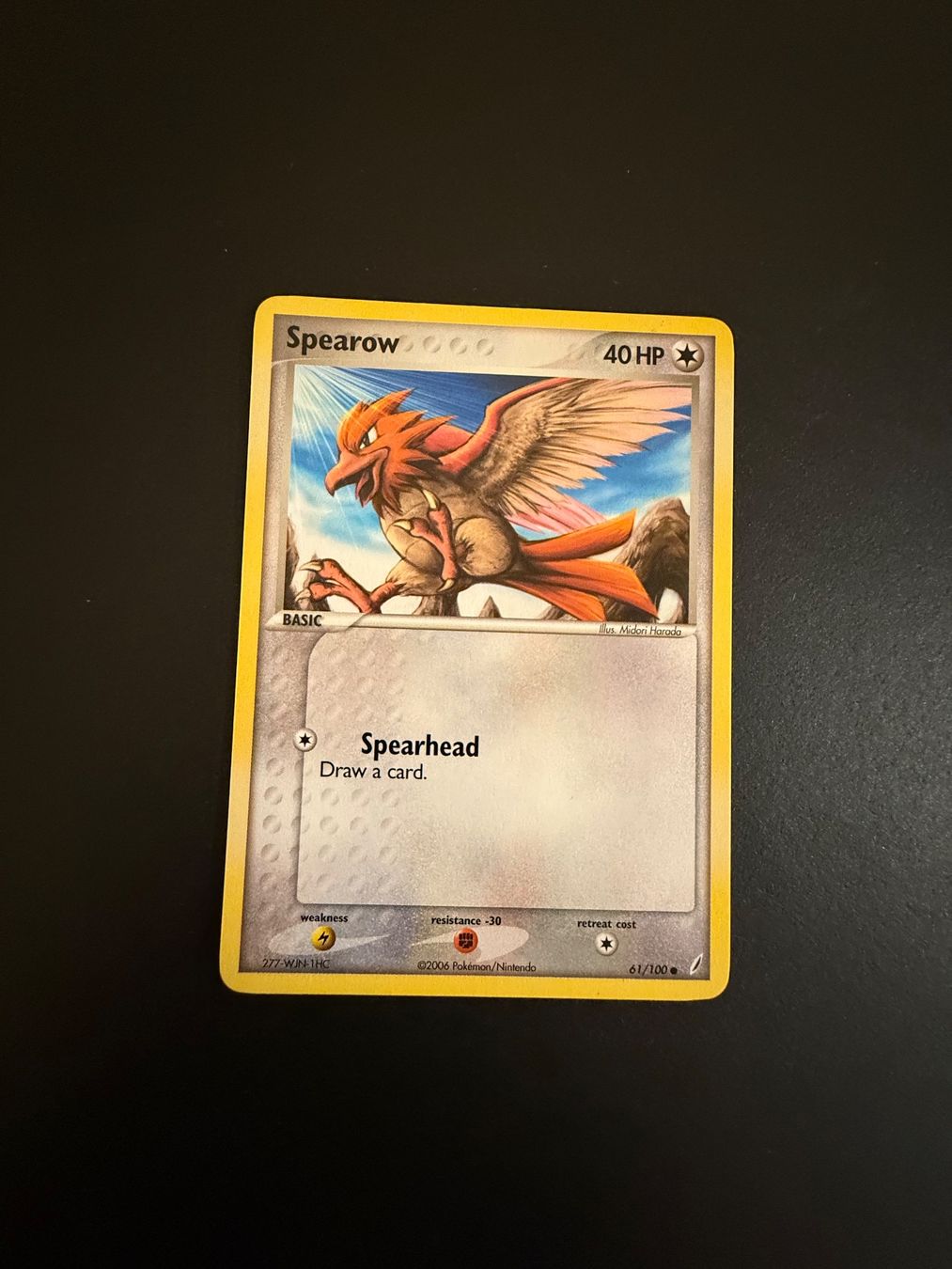 Pokémon Carte collezionabili: Spearow Pokemon EX Crystal Guardians 61/100 – Usato da Zürich venduto da pokemon_cards