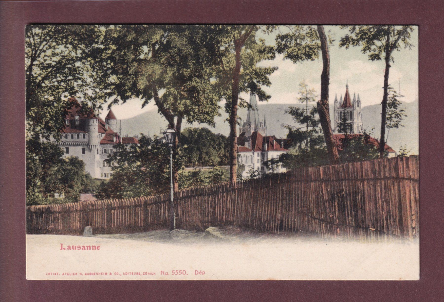 Ansichtskarten: LAUSANNE - Château et Cathédrale – Gebraucht aus Pully von nicecards