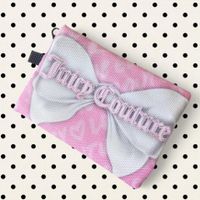 Juicy Couture Münztäschchen rosa weiss mit Karabiner