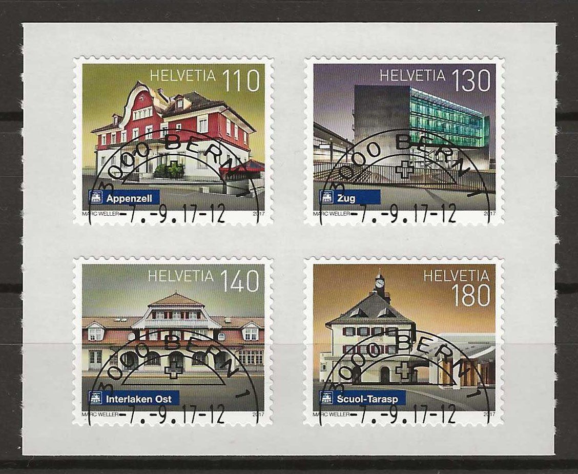 Alle Briefmarken: M1642 - Gares suisses 2017 1er jour – Gebraucht aus Trélex von Phil_Albert
