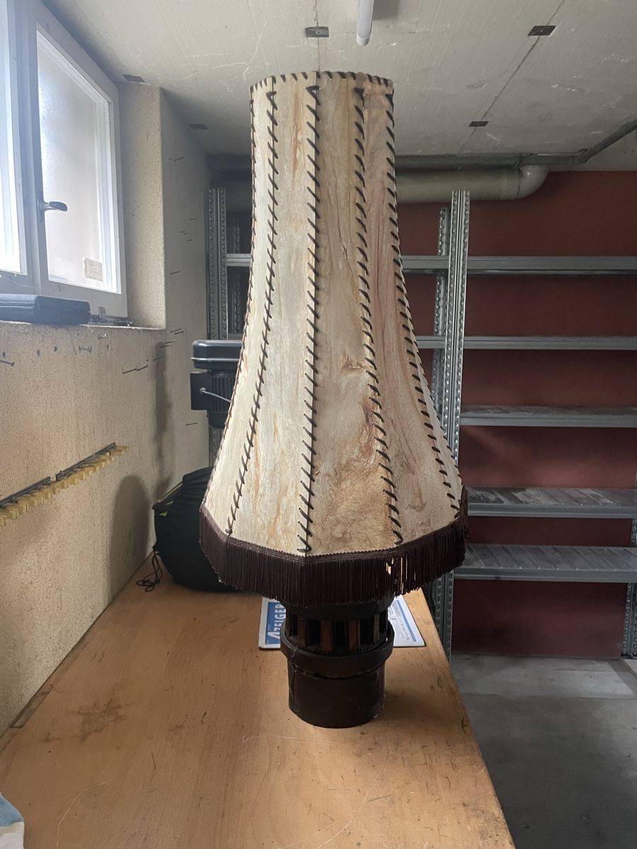 Lampade: Rustikale Leder Lampe – Usato da Günsberg venduto da nusi69 1