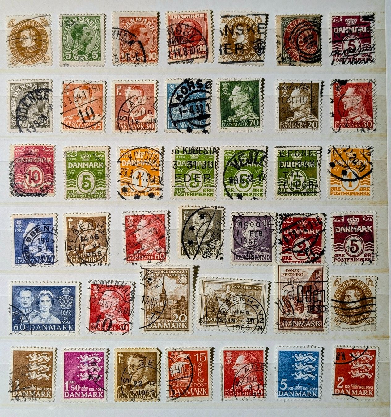 Tutti i francobolli: DANMARK DÄNEMARK SAMMLUNG ALTER BRIEFMARKEN GEBRAUCHT – Usato da Düdingen venduto da Quartierstrasse