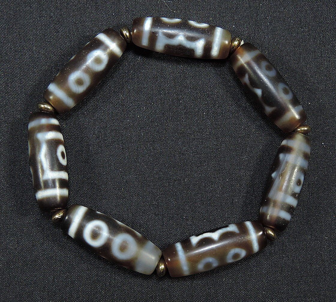 Bracciali & Braccialetti: Dzi Bead Ethno Armband, Tibet Glücks Stein – Usato da Duggingen venduto da roterbambus