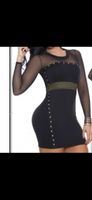 Schwarzes Kleid mit Nieten – Grösse S/M, neu